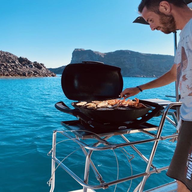 Santorini: Catamaran Cruise With Lunch, Drinks, & Oia Visit - Frequently Asked Questions
