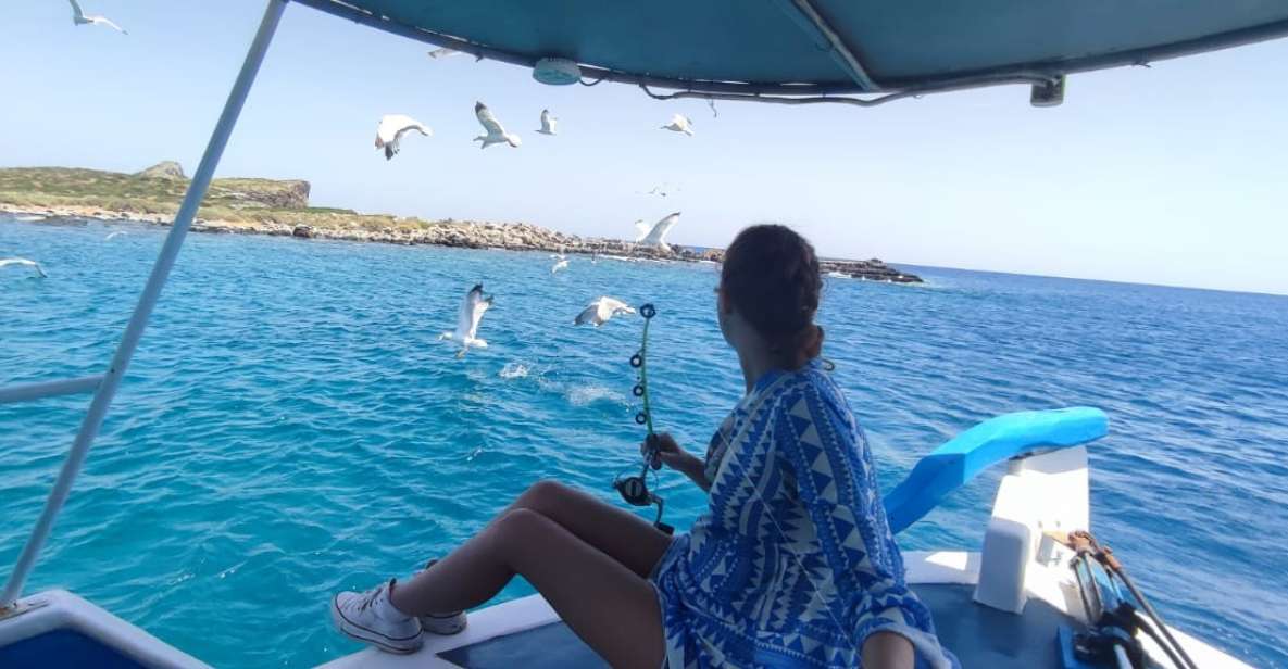 Crete: Fishing & Swimming Boat Cruise With Lunch & Drinks - Key Points