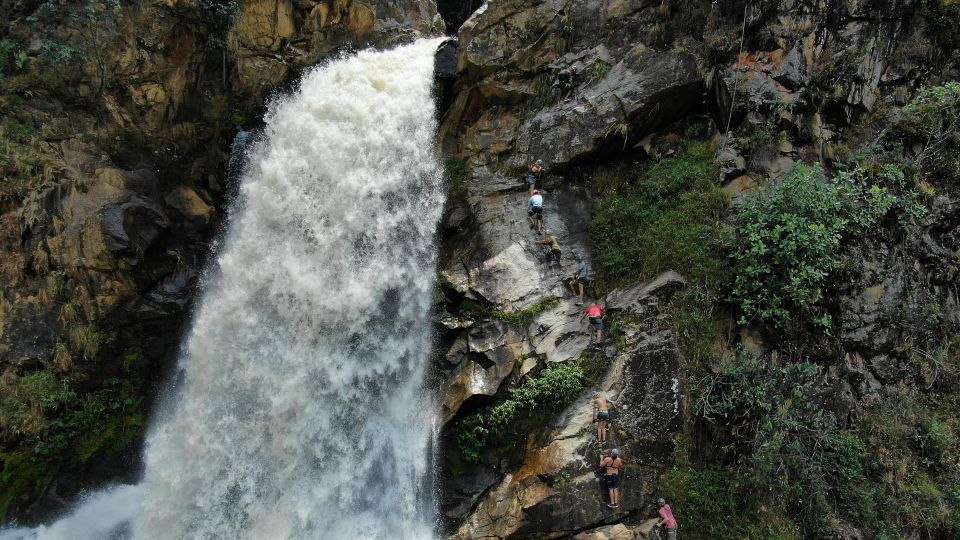 From Medellin:Powerful via Ferrata & Zipline Giant Waterfall - Key Points