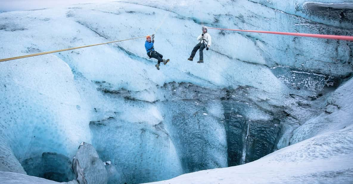 Iceland: Glacier Zip Line Tour With Hike or Ice Cave Visit - Key Points