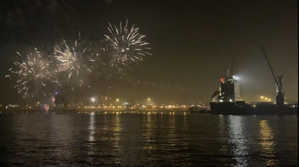 Lisbon:New Years Eve on a Sailboat - Views of Lisbon at Night