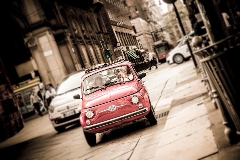 Milan: BIG Central City Tour by Vintage Fiat 500 (3hrs, 3 Stops) - Key Points