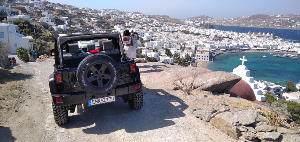 Mykonos: Private Jeep Tour With Myrsini Beach and Ano Mera - Itinerary Details