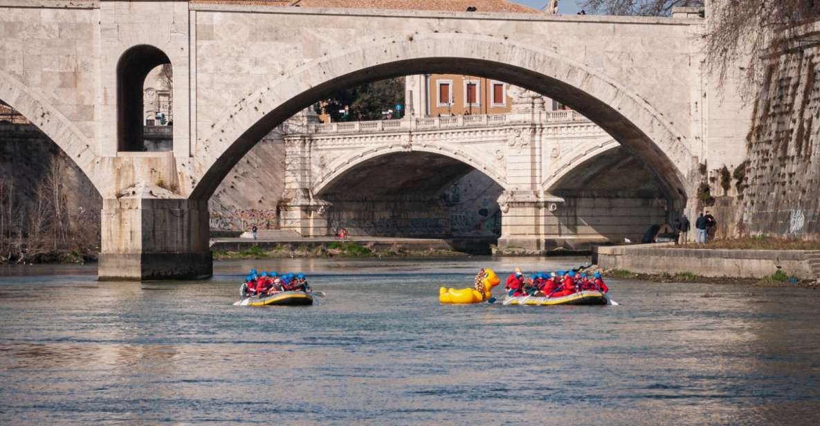 Rome: Tiber River Urban Rafting Tour With Roman Pizza - Key Points