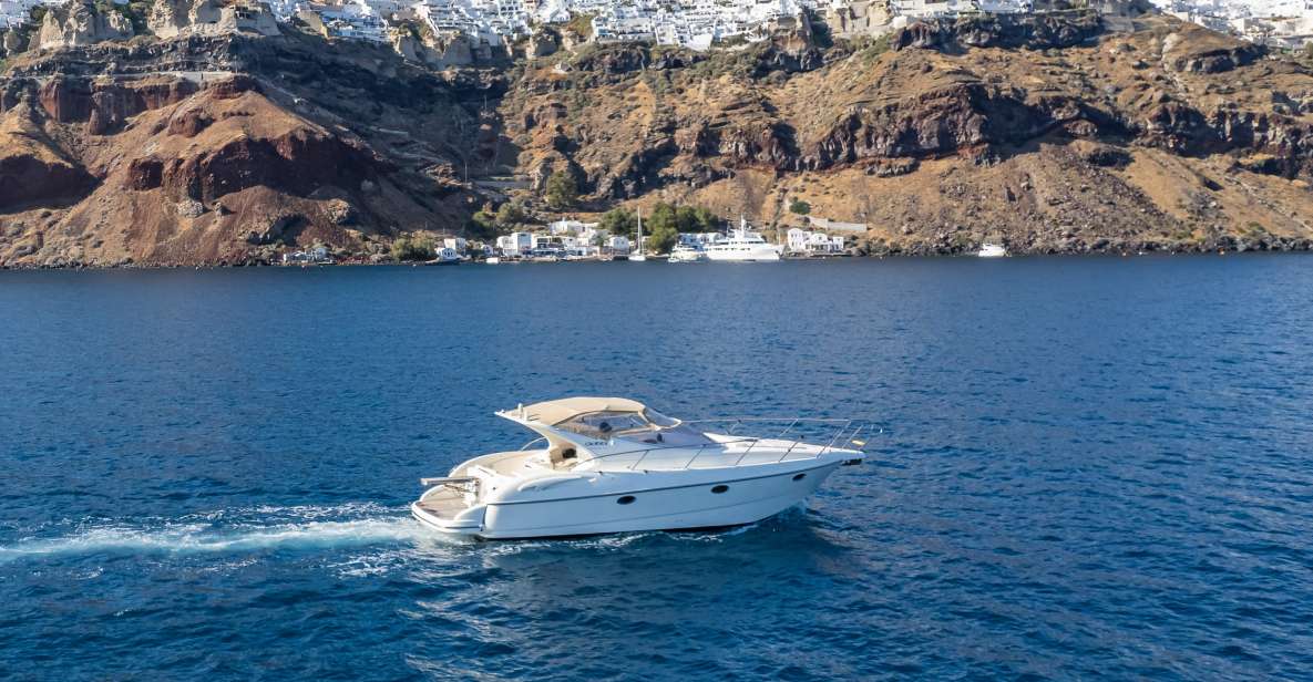 Santorini: Private Yacht Cruise With Open Bar and Meal - Key Points