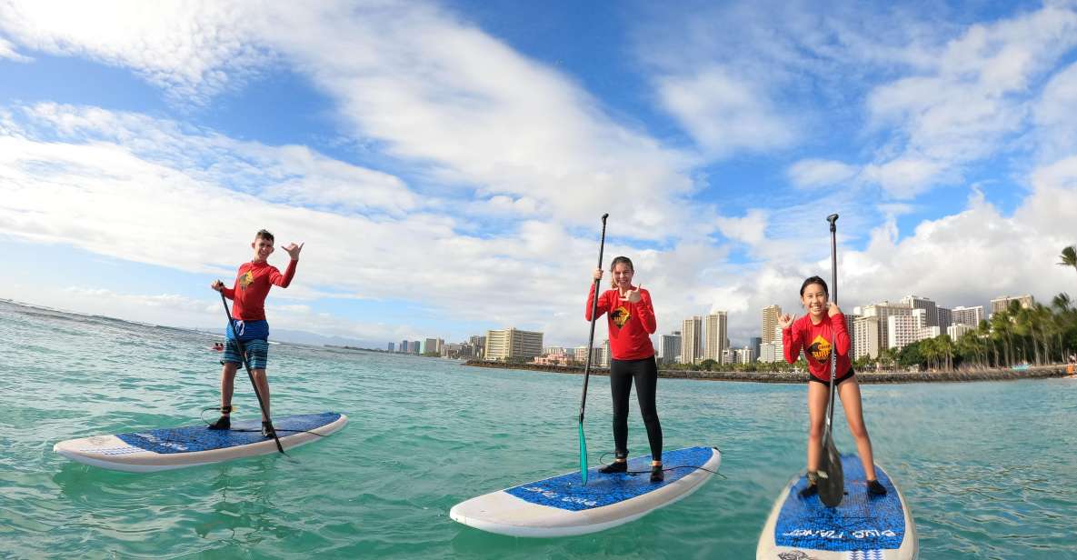 SUP Lesson in Waikiki, 3 or More Students, 13YO or Older - Key Points