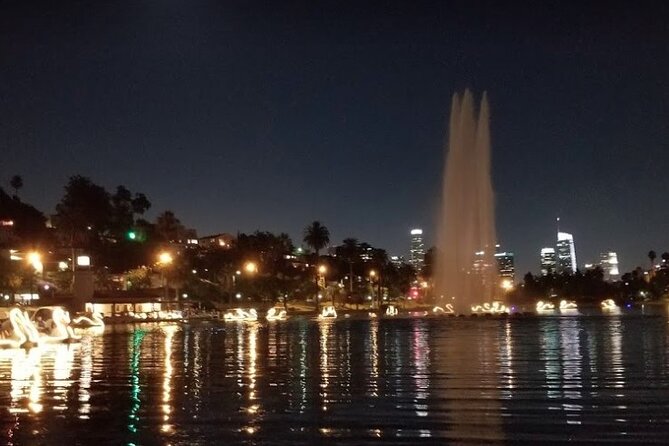 Swan Boat Night Ride At Echo Park Lake