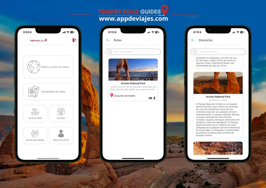 App Self-Guided Road Routes Archs National Park - Overview of Arches National Park