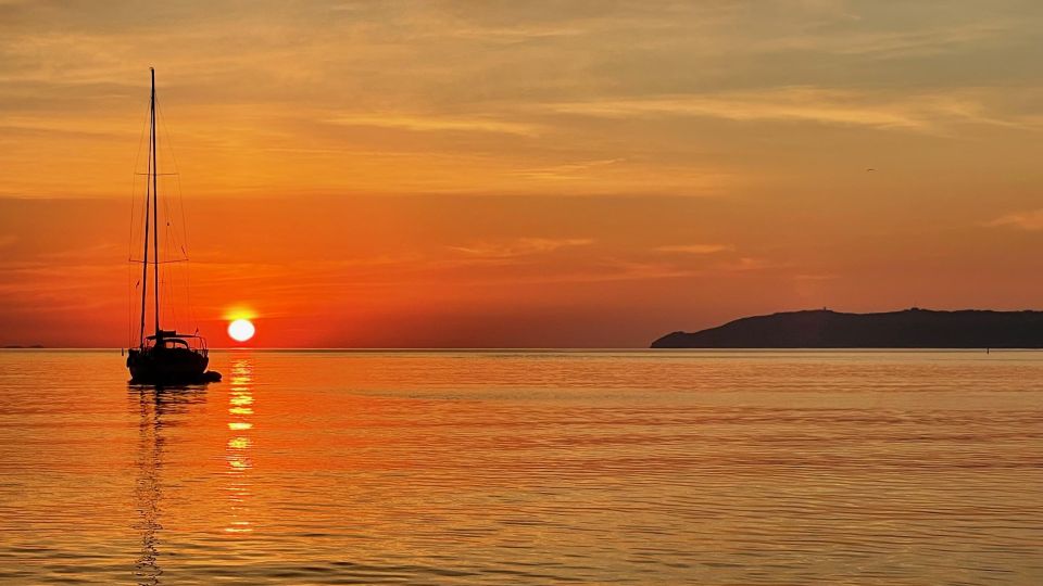 At Sea Departure From Hyères: Sunset by Sailboat