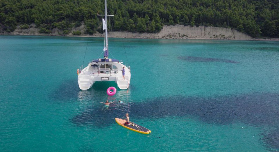 Corfu: Half Day Private Cruise on Lagoon Catamaran