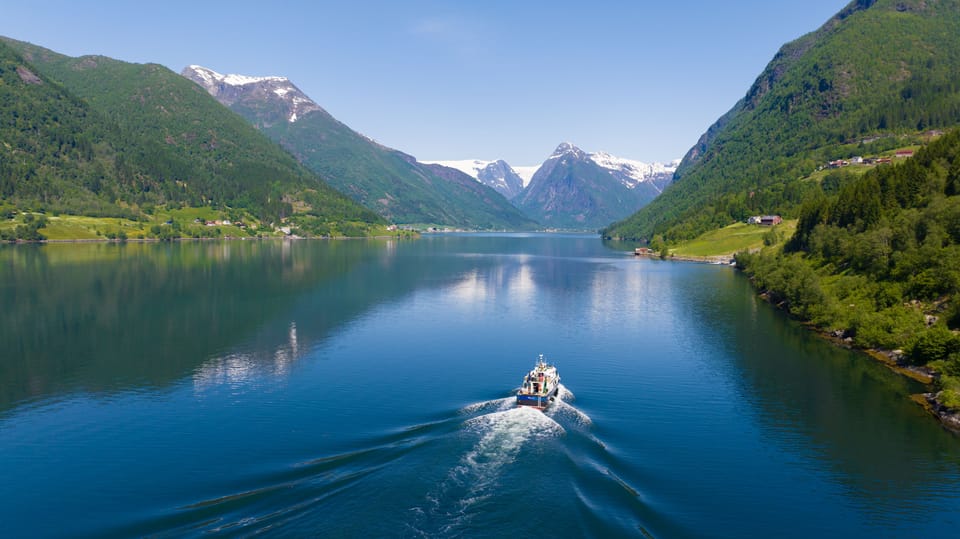 From Vik: Guided Fjord & Glacier Tour to Fjærland