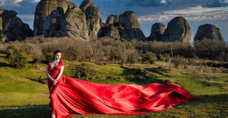 Kalabaka: Meteora Flying Dress Photoshoot