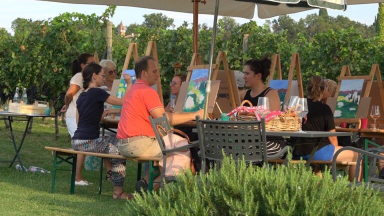 Lazise: Painting Expereince With Wine and Local Food Platter