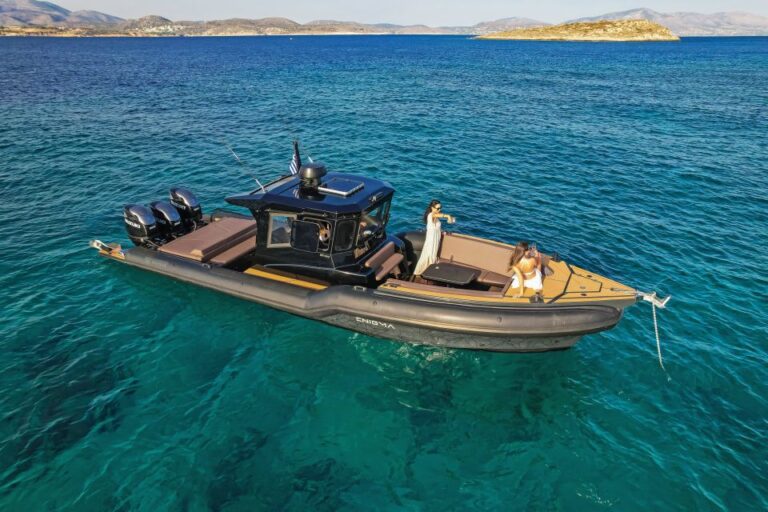 Mykonos Private Full Day Cruise With a Rafnar 1200 T-Top