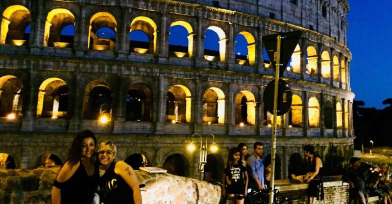 Rome: E-Bike Night Tour With Food and Wine Tasting