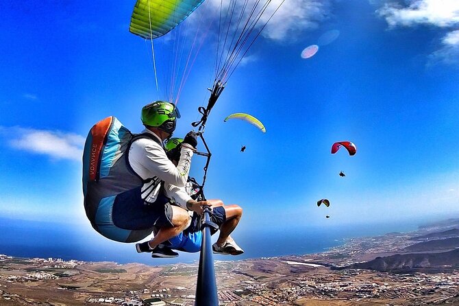 GOLD Paragliding Flight Including Videos/Photos, T-Shirt and a Bottle of Cava - Luxury Package Inclusions