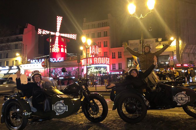 Paris Vintage Tour by Night on a Sidecar With Champagne - Group Experience