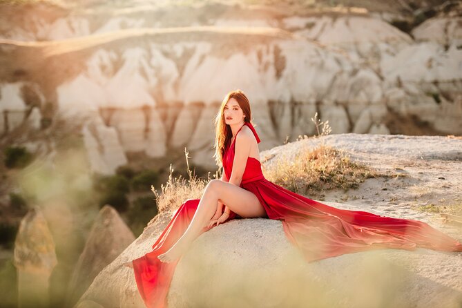 Photoshoot in Cappadocia With Free Flying Dress - Unique Locations in Cappadocia