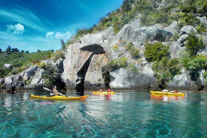 Lake Taupo - Maori Rock Carvings Package (Mountain Biking & Kayaking) - Equipment Provided