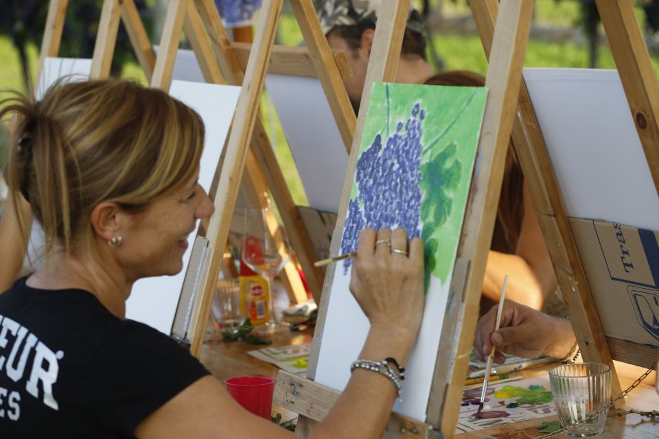 Lazise: Painting Expereince With Wine and Local Food Platter - Food and Beverage Offerings