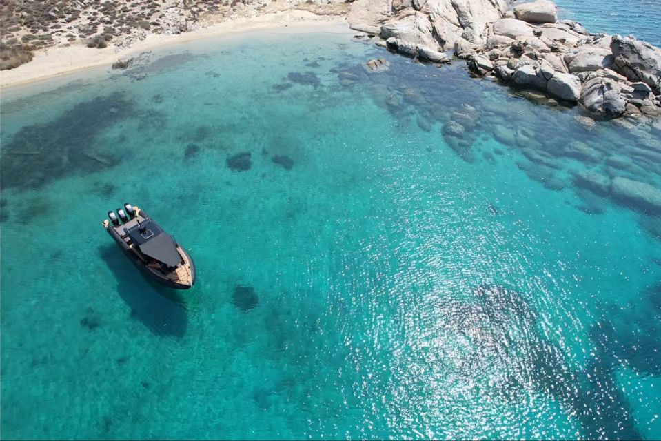 Mykonos Private Full Day Cruise With a Rafnar 1200 T-Top - Dining Experience