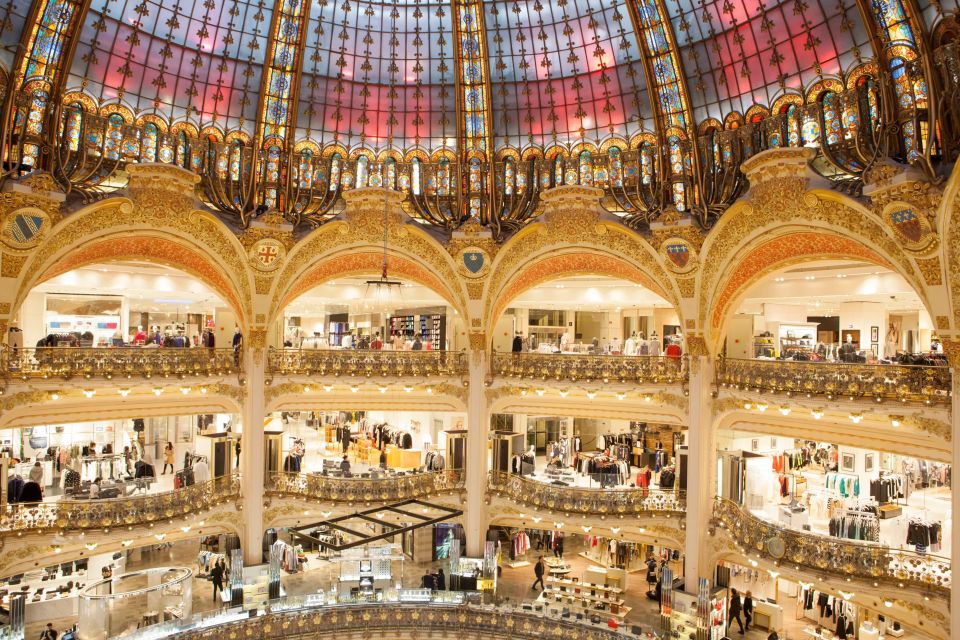 5 Hours Paris With Seine Lunch Cruise & Galleries Lafayette - Shopping at Galeries Lafayette