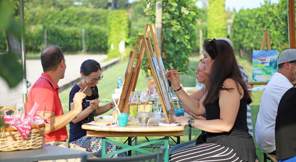 Lazise: Painting Expereince With Wine and Local Food Platter - Recap