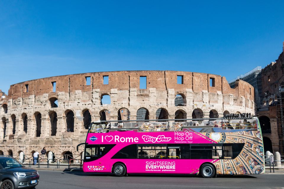 Rome: 24-Hour Hop-On Hop-Off Bus Ticket & Roman Ghetto Tour - Key Points