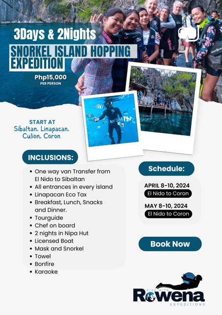 3DAYS AND 2NIGHTS SNORKEL ISLANDS HOPPING EXPEDITION - Booking Information