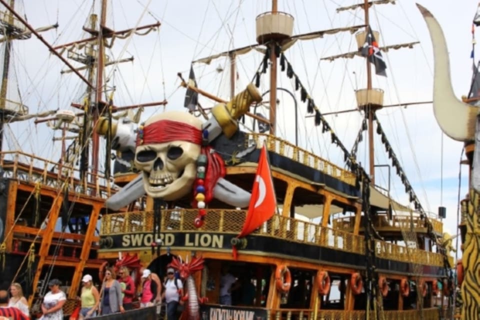 Alanya: Pirate Ship Cruise With Food and Swimming Stops - Key Points