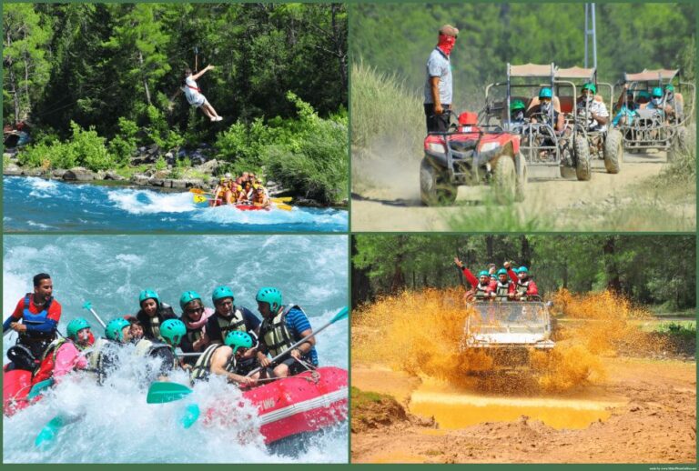 Alanya: Rafting, Zipline, Quad, Buggy, Jeep Tour With Lunch