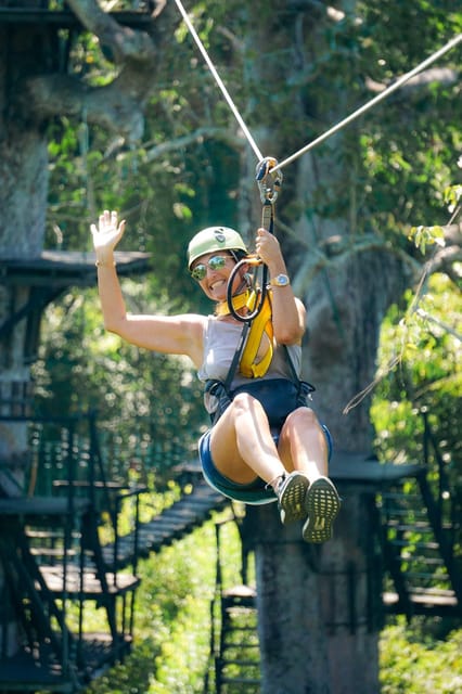 Angkor Zipline and Temple Tour With Sunset - Ziplining Experience