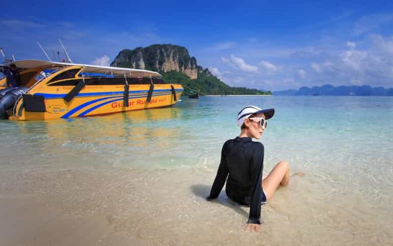 Ao Nang: 4 Islands Day Tour by Speedboat or Longtail Boat