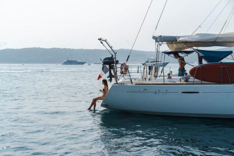 Aperitive at Sunset on Sailboat-Swim and Paddle-Antibes Cape