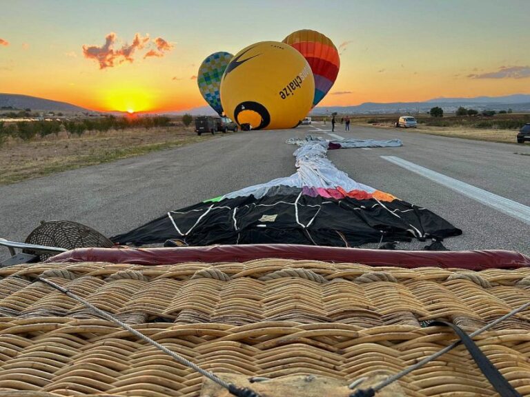 Athens: Hot-Air Balloon Flight Experience With Snacks & Wine