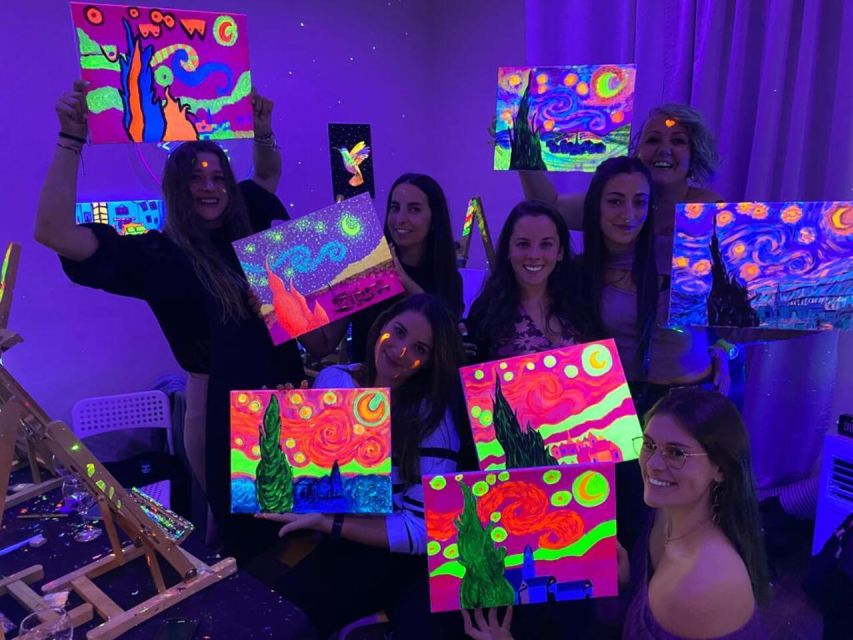 Barcelona: Fluorescent Paint and Wine Workshop - Activity Overview