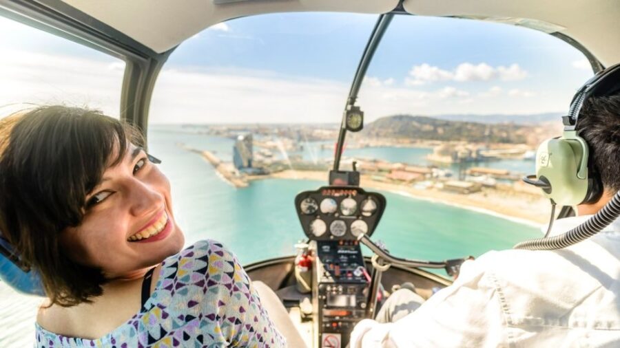 Barcelona: Helicopter Flight Over Barcelonas Coastline