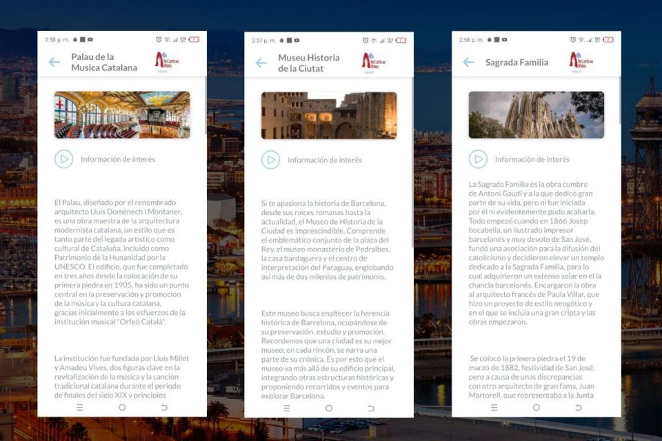 Barcelona Self-Guided Tour App With Multilingual Audio Guide - Booking Information