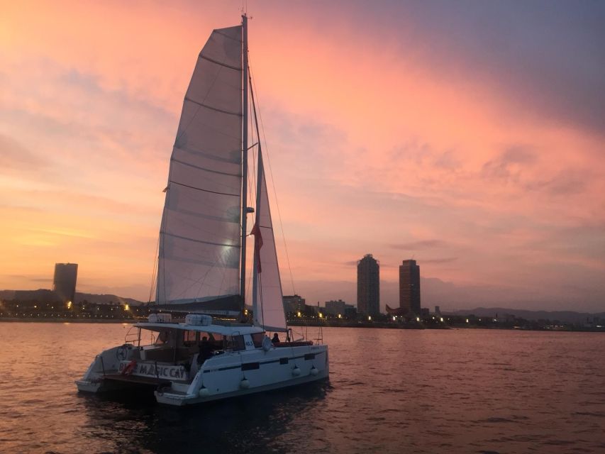 Barcelona: Sunset Sailing Tour With Open Bar & Snacks - Key Points