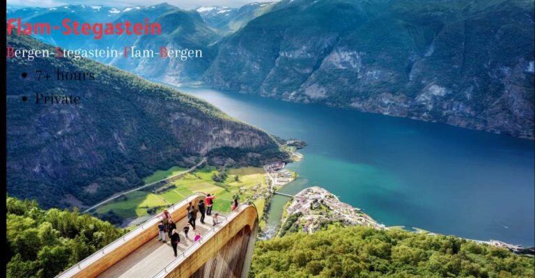 Bergen: Flåm, Stegastein, and Viking Village Private Trip