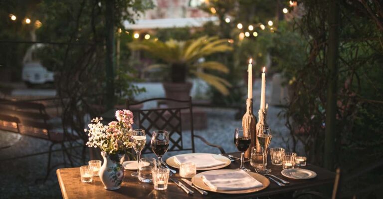 Buggiano Castello: Romantic Tuscany Villa Candlelight Dinner