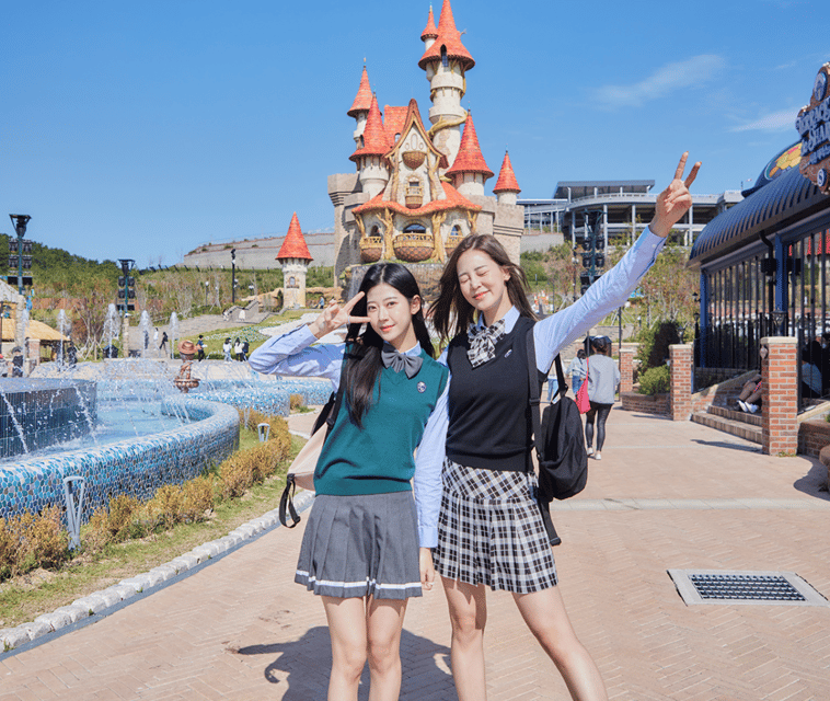 Busan: Lotte World 1 Day Pass + Korean School Uniform Rental - Attractions and Activities