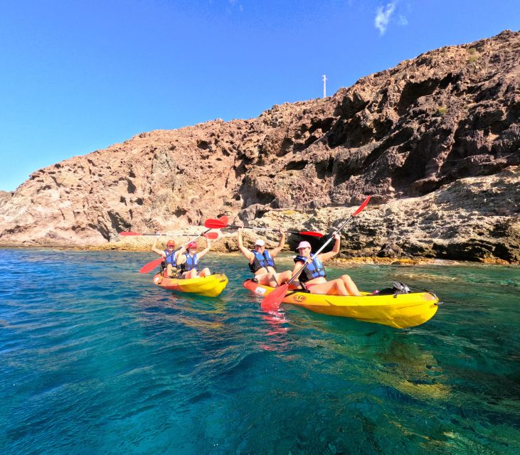 Cabo De Gata: Guided Kayak Route + Snorkel + Free Photos