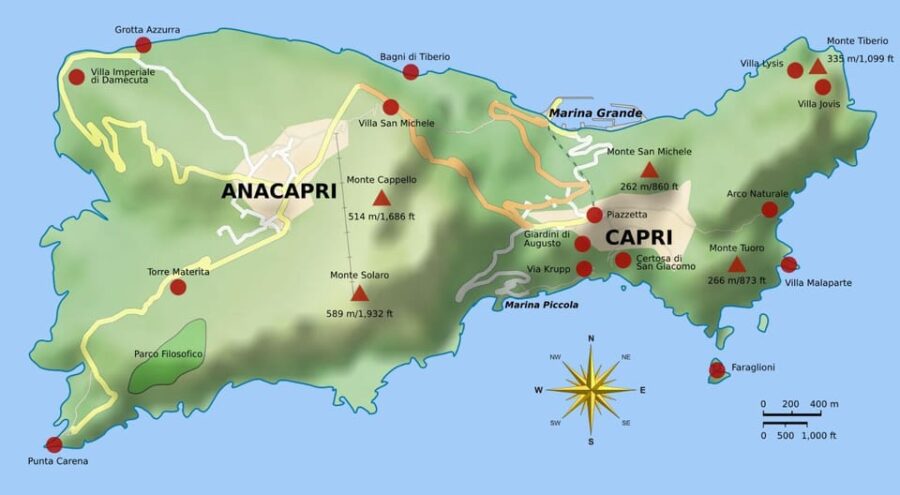 Capri: Island Discovery Guided Hop-On Hop-Off Bus Tour