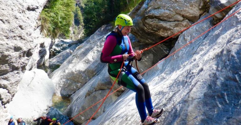 Champdepraz:Canyoning Sporting Spirit in the Chalamy Torrent