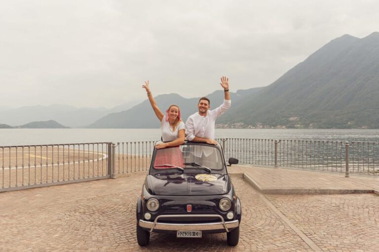 Como Lake: Vintage Car Fiat 500 Rental (2 H)