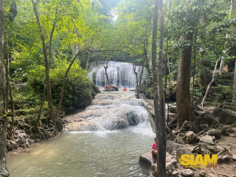 Erawan Waterfall, River Kwai & Railway Tour : From Bangkok