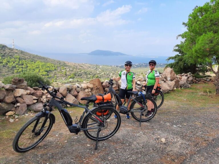 From Athens: Aegina Island E-Bike Tour With Ferry Tickets