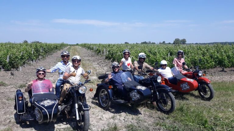 From Bordeaux: Médoc Vineyard and Chateau Tour by Sidecar