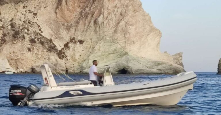 From Fira and Oia: Santorini Caldera Cruise by Private RIB